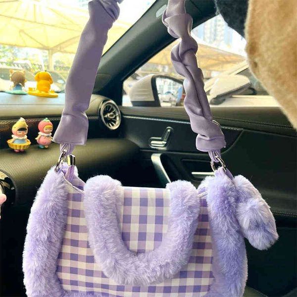 women shoulder bags pu leather purses and handbags female shopper fashion cream purple plaid plush edge frilled square bags 220511
women shoulder bags pu leather purses and handbags female shopper fashion cream purple plaid plush edge frilled square bags 220511