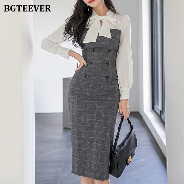 elegant ladies plaid patchwork bodycon dress bow neck double breasted split female pencil dress spring vestidos 2021, Black;gray
elegant ladies plaid patchwork bodycon dress bow neck double breasted split female pencil dress spring vestidos 2021, Black;gray