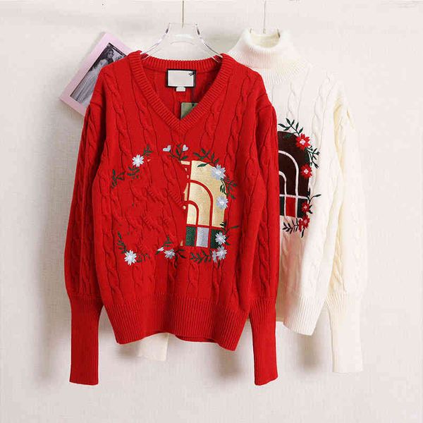 women's knits tees g joint embroidered sweater knitted sweater, vertical stripes, flowers, warm and loose breathable jackets., White
women's knits tees g joint embroidered sweater knitted sweater, vertical stripes, flowers, warm and loose breathable jackets., White