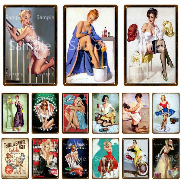 vintage pin up girl plaque lady metal sign tin metal poster wall decor for garage bar pub club man cave retro sticker
vintage pin up girl plaque lady metal sign tin metal poster wall decor for garage bar pub club man cave retro sticker