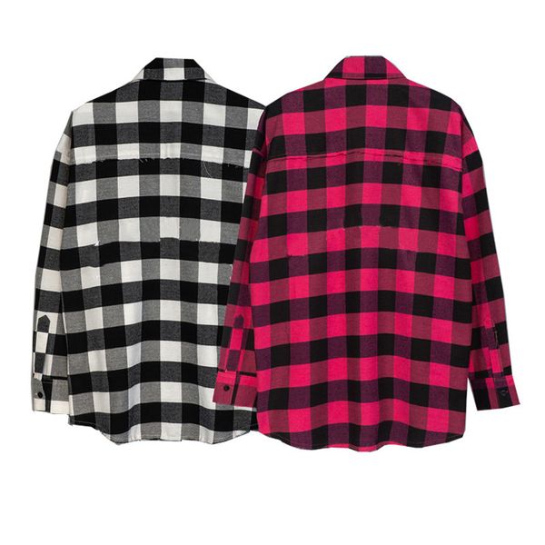 luxury shirt cotton shirts couple clothing plaid letter casual shirts, White;black
luxury shirt cotton shirts couple clothing plaid letter casual shirts, White;black