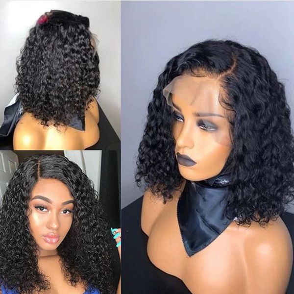 short curly human hair wig pixie cut wig pre plucked deep wave lace front wig, Black
short curly human hair wig pixie cut wig pre plucked deep wave lace front wig, Black