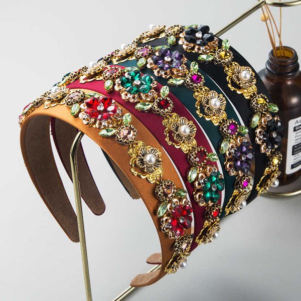 chime hair hoop women's new baroque super flash glass diamond pearl flower head hoop trend court style hair accessories, Silver
chime hair hoop women's new baroque super flash glass diamond pearl flower head hoop trend court style hair accessories, Silver