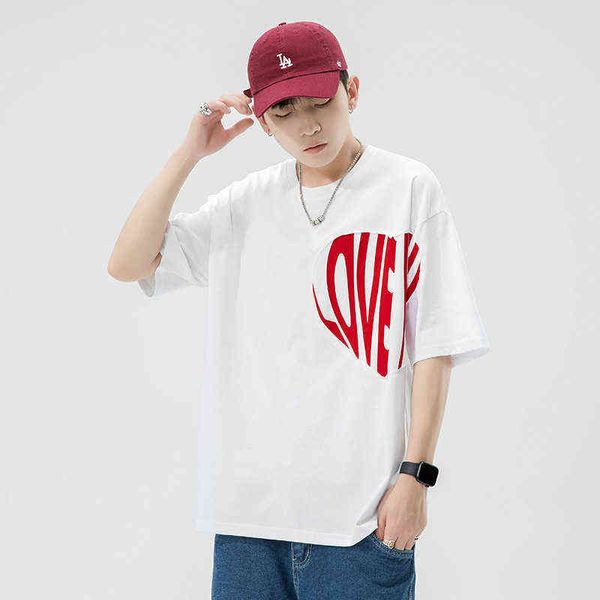 kunhai pengyun summer new short sleeve printed men's loose fashion brand half lovers wear, White;black
kunhai pengyun summer new short sleeve printed men's loose fashion brand half lovers wear, White;black