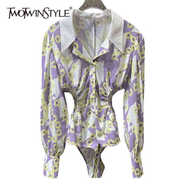 print floral slim bodysuit for women lapel long sleeve high waist hollow out hit color jumpsuit female fashion 210423, Black;white
print floral slim bodysuit for women lapel long sleeve high waist hollow out hit color jumpsuit female fashion 210423, Black;white