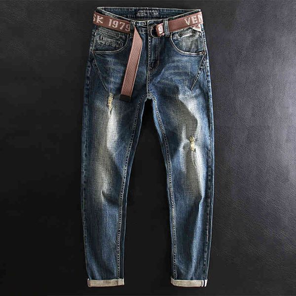 men's jeans fashion trend men's jeans worn out small feet slightly worn fashion brand youth jeans pants men c61x, Blue
men's jeans fashion trend men's jeans worn out small feet slightly worn fashion brand youth jeans pants men c61x, Blue