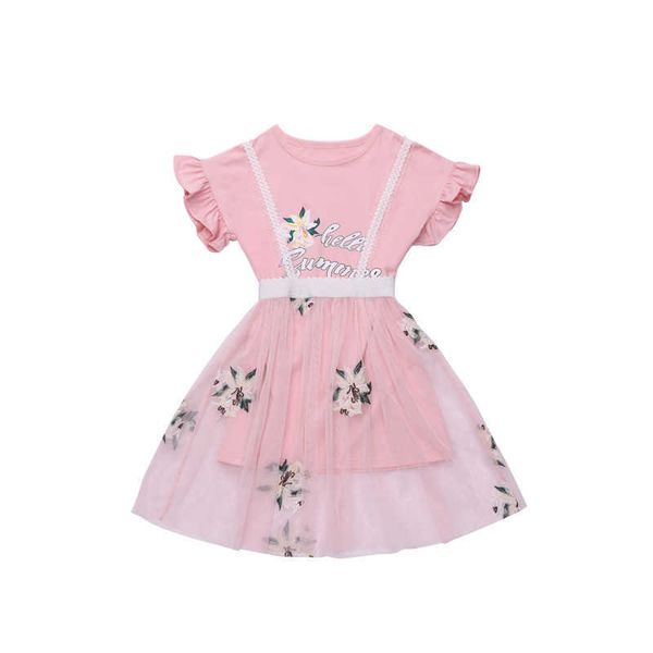 girls clothes summer set short sleeve t-shirt letter print floral embroidery mesh skrit children clothing kid girl outfits, White
girls clothes summer set short sleeve t-shirt letter print floral embroidery mesh skrit children clothing kid girl outfits, White