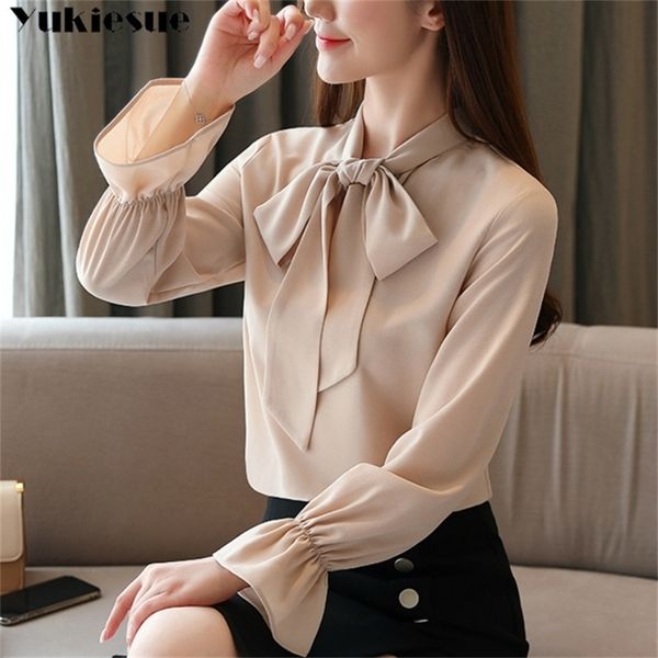 blusas mujer de moda spring long sleeve bow women shirts womens and blouses chiffon blouse shirt feminina plus size 210412, White
blusas mujer de moda spring long sleeve bow women shirts womens and blouses chiffon blouse shirt feminina plus size 210412, White