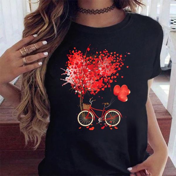 women black t shirt fashion bicycle printed female harajuku cute graphic tee ladies casual tees, White
women black t shirt fashion bicycle printed female harajuku cute graphic tee ladies casual tees, White