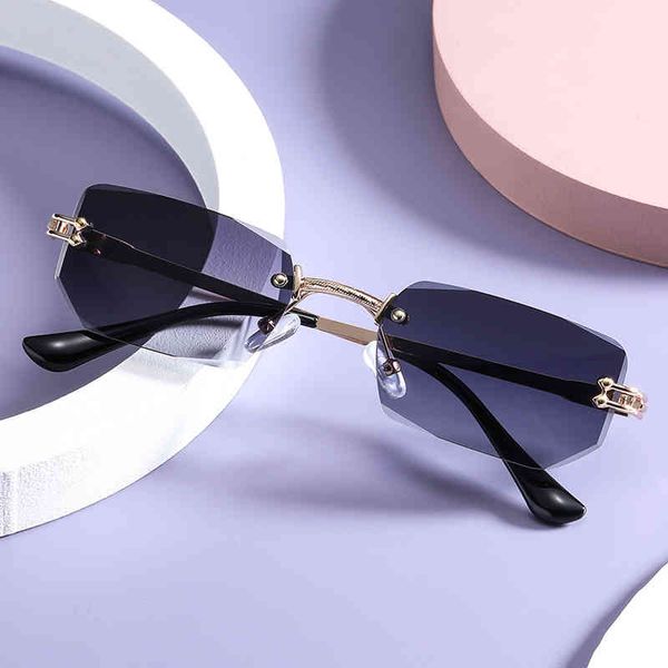 sunglasses 354 polygon trimming frameless women's fashion glasses insfeng street shooting 42z8, White;black
sunglasses 354 polygon trimming frameless women's fashion glasses insfeng street shooting 42z8, White;black