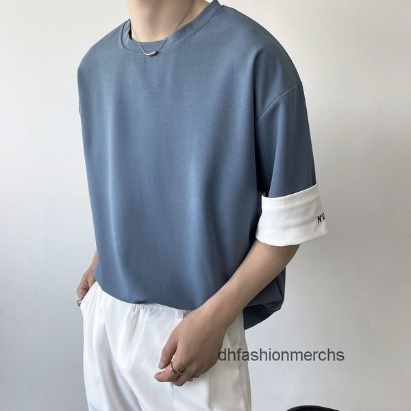 summer men's t-shirts casual round neck short sleeve t-shirt personalized cuff color embroidery trend men's half sleeve mens cloth, White;black
summer men's t-shirts casual round neck short sleeve t-shirt personalized cuff color embroidery trend men's half sleeve mens cloth, White;black
