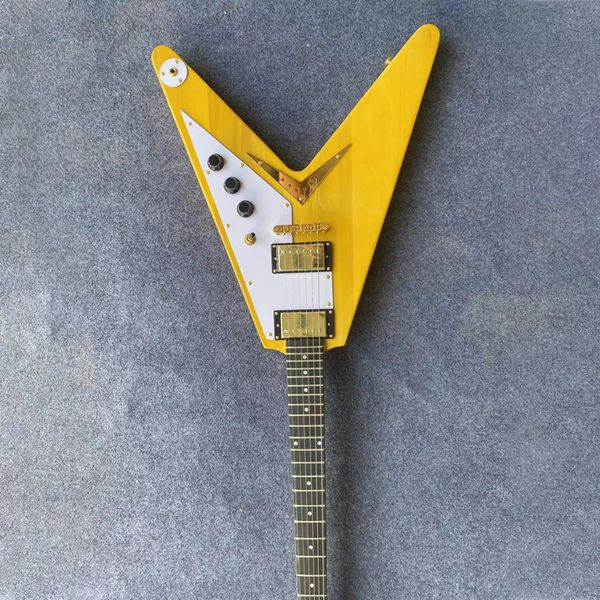 premium classic yellow airplane v fork electric guitar rosewood fingerboard
premium classic yellow airplane v fork electric guitar rosewood fingerboard
