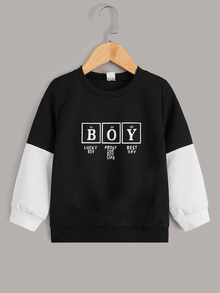 toddler boys colorblock letter graphic pullover she, Black
toddler boys colorblock letter graphic pullover she, Black