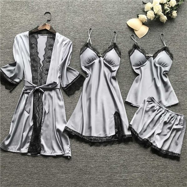 qweek pajamas for woman home clothes silk lace pyjamas satin sleepwear pijama homewear summer with chest pads 210713, Black;red
qweek pajamas for woman home clothes silk lace pyjamas satin sleepwear pijama homewear summer with chest pads 210713, Black;red