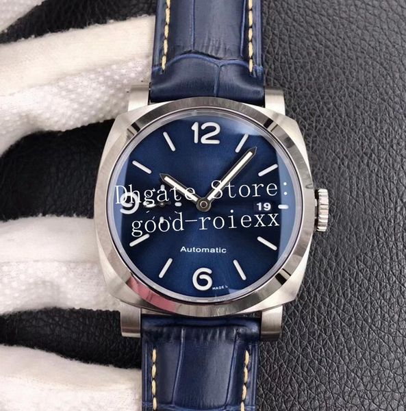business men watches blue dial watch men's automatic 9010 luminous 1313 leather band strap vs mechanical pam crystal date steel dive 19, Slivery;brown
business men watches blue dial watch men's automatic 9010 luminous 1313 leather band strap vs mechanical pam crystal date steel dive 19, Slivery;brown
