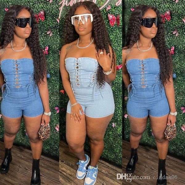 womens jumpsuits designer wrap chest wear rope bodysuits elastic wash denim rompers new summer onesies, Black;white
womens jumpsuits designer wrap chest wear rope bodysuits elastic wash denim rompers new summer onesies, Black;white