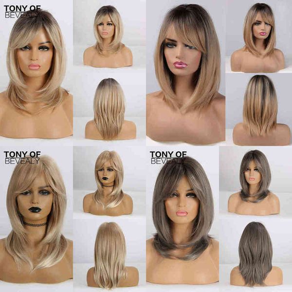 hair synthetic wigs cosplay medium length ombre brown to blonde straight hair wigs with bangs synthetic for women cosplay heat resistant nat, Black
hair synthetic wigs cosplay medium length ombre brown to blonde straight hair wigs with bangs synthetic for women cosplay heat resistant nat, Black
