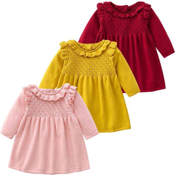 baby girls dress long sleeve knitwear infant child autumn winter cotton wool sweater dress ruffle baby girls clothes christmas l220715, Red;yellow
baby girls dress long sleeve knitwear infant child autumn winter cotton wool sweater dress ruffle baby girls clothes christmas l220715, Red;yellow