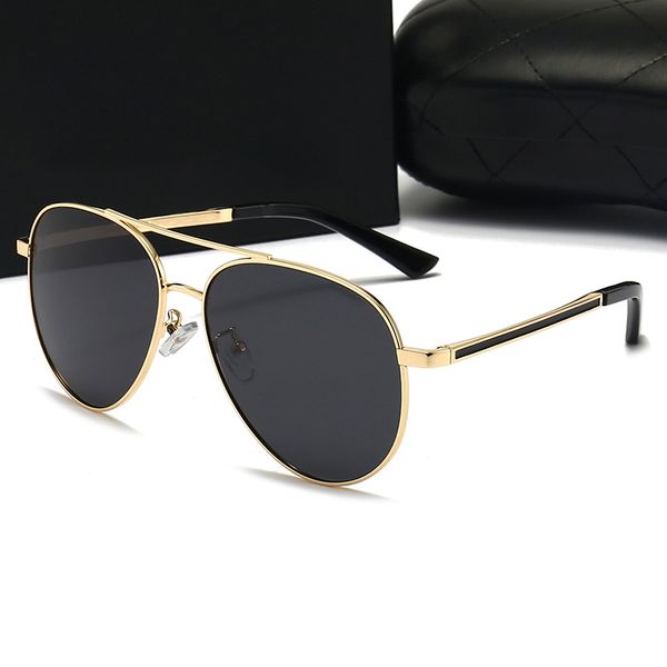 

Designer Sunglasses 0830 Woman Polarized UV400 Mens Man Gold Frame Black Lens Aviator Fashion Glasses Travel Driving Womens Sun Glasses