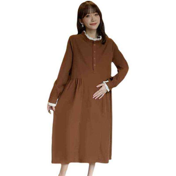 spring french style fashion maternity dress long lantern sleeves lace patchwork pregnant woman corduroy dress button fly clothing j220628, White
spring french style fashion maternity dress long lantern sleeves lace patchwork pregnant woman corduroy dress button fly clothing j220628, White
