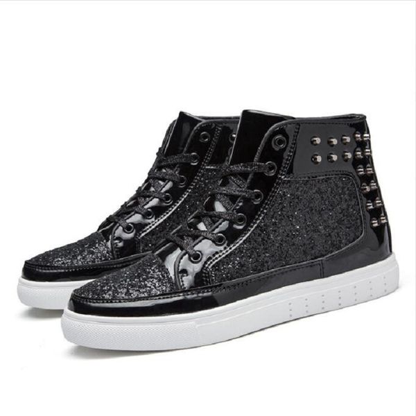 fashion luxury sequins rivet lace-up flats boots british high man trending leisure sneakers zapatos hombre da015, Black
fashion luxury sequins rivet lace-up flats boots british high man trending leisure sneakers zapatos hombre da015, Black
