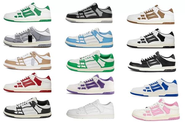 with box designer skel low sneakers skeleton bone leather shoes runner blue red white black green grey brown men women outdoor sports traine
with box designer skel low sneakers skeleton bone leather shoes runner blue red white black green grey brown men women outdoor sports traine