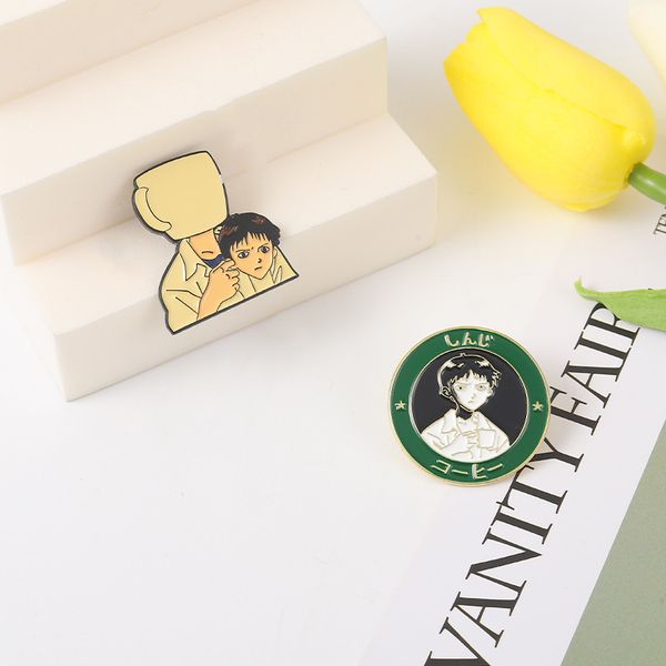 japanese style brooches new century evangelion enamel pins character ayanami anime around creative metal drip oil badge, Gray
japanese style brooches new century evangelion enamel pins character ayanami anime around creative metal drip oil badge, Gray