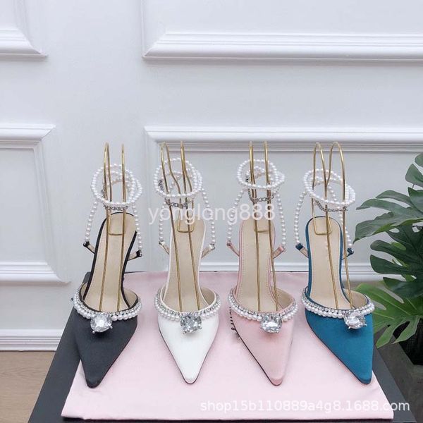 dress shoes spring high heels women's fashion elegant satin beaded pointed back empty thin single shoes, Black
dress shoes spring high heels women's fashion elegant satin beaded pointed back empty thin single shoes, Black