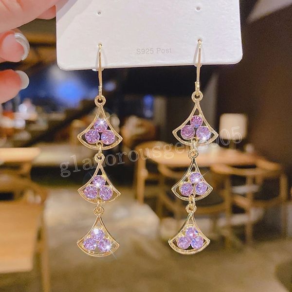 glitter diamond purple fan diamond tassel long earrings for women korean fashion dangle earring daily birthday party jewelry gifts, Silver
glitter diamond purple fan diamond tassel long earrings for women korean fashion dangle earring daily birthday party jewelry gifts, Silver