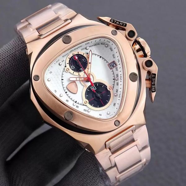 1pc retail designer special auto sports men's watch 316 stainless steel sapphire dial window quartz wristwatches wholesale montre de lu, Slivery;brown