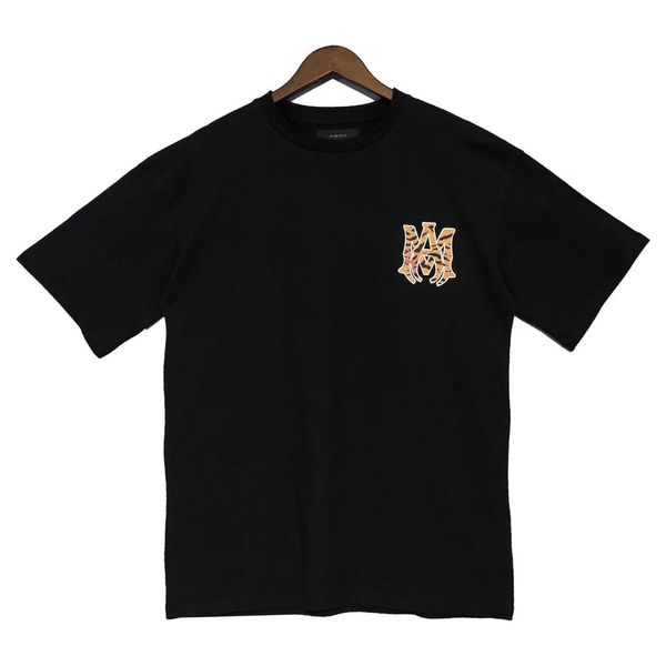 print street round neck t-shirt high street men women with loose short sleeves, Black;brown
print street round neck t-shirt high street men women with loose short sleeves, Black;brown