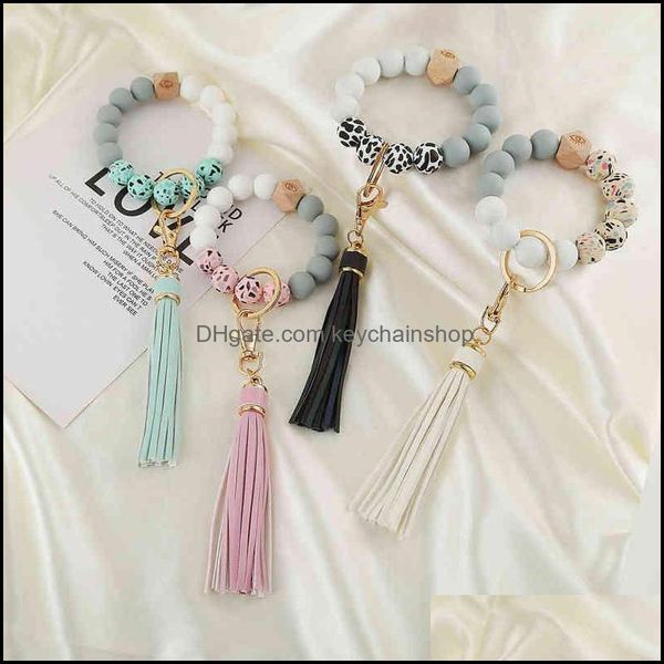 keychains fashion accessories sile keychain for keys tassel wood beads bracelet keyring women mticolor drop delivery 2021 s7yeo, Silver
keychains fashion accessories sile keychain for keys tassel wood beads bracelet keyring women mticolor drop delivery 2021 s7yeo, Silver