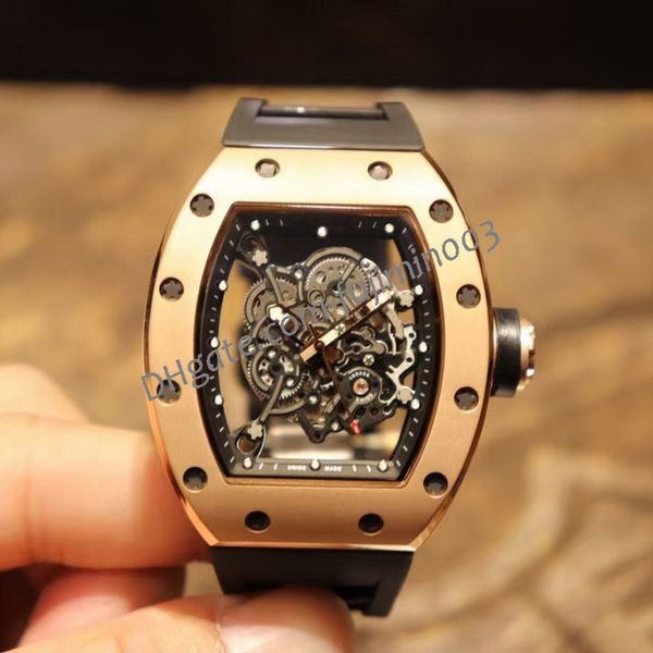 3 colors aet x rm055 mechanical watch men luminous montre de luxe skeleton hand wind self-winding rubber, Slivery;brown
3 colors aet x rm055 mechanical watch men luminous montre de luxe skeleton hand wind self-winding rubber, Slivery;brown
