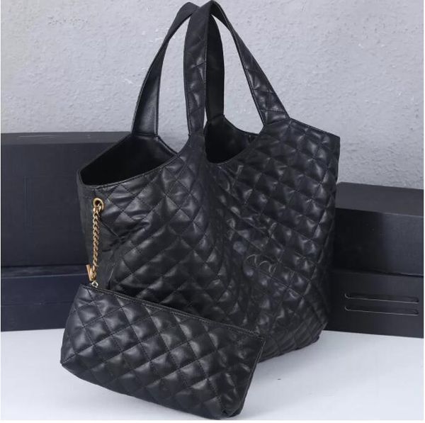 

Fashion Designer Pocket Basket Genuine Leather Bag High Quality Women's Men Tote Crossbody Shopping Wallet Card Pockets Handbag Ladies Shoulder Bags Black