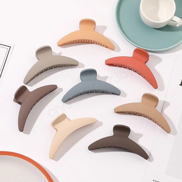 soild color matte frosted large hair claws for women barrette hair clip crescent moon shaped hairpins hair accessories, Slivery;white
soild color matte frosted large hair claws for women barrette hair clip crescent moon shaped hairpins hair accessories, Slivery;white