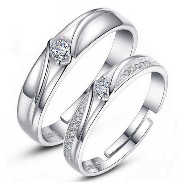 1 pair copper plated platinum resizeable arc couple ring zircon curve adjustable size engagement wedding ring men women festival gift finger, Silver
1 pair copper plated platinum resizeable arc couple ring zircon curve adjustable size engagement wedding ring men women festival gift finger, Silver