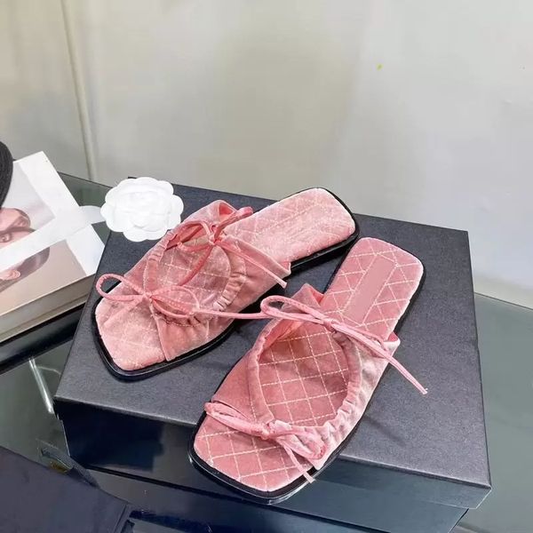new flat slippers genuine silk butterfly knot design ladies sandals holiday beach slides designer sandals open toe shoes casual, Black
new flat slippers genuine silk butterfly knot design ladies sandals holiday beach slides designer sandals open toe shoes casual, Black