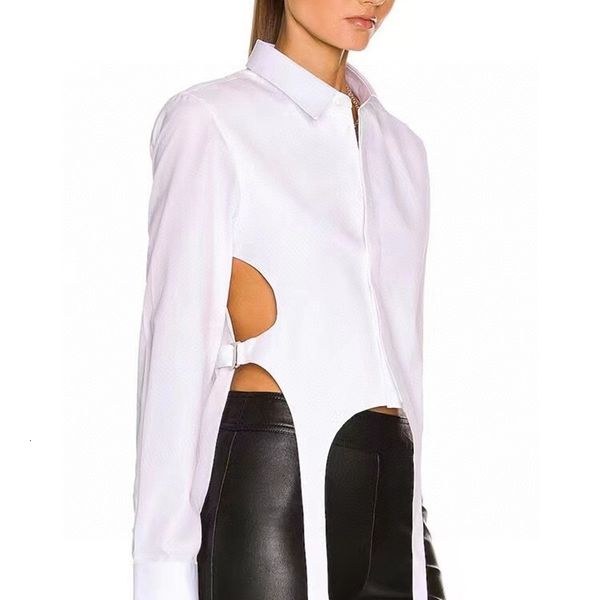 women's blouses & shirts net red grapefruit spring 2022 lapel long sleeve waist hollowed out lace up decoration front short back niche, White
women's blouses & shirts net red grapefruit spring 2022 lapel long sleeve waist hollowed out lace up decoration front short back niche, White