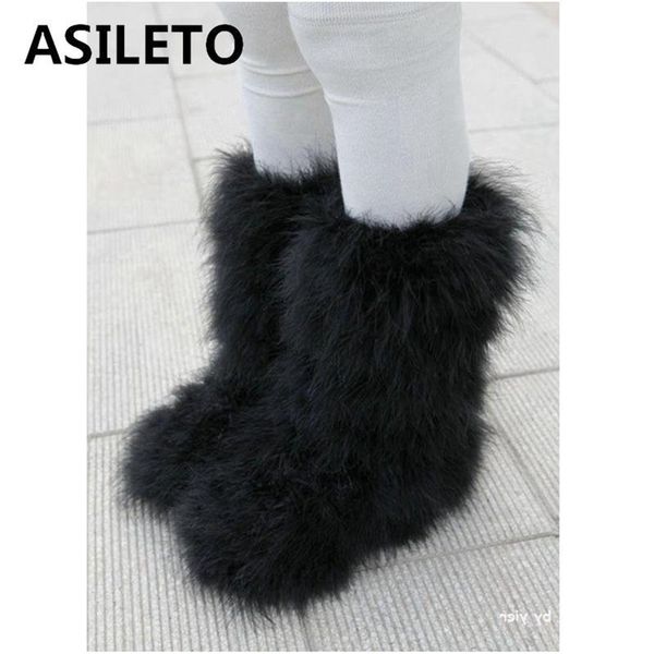 asileto winter boots women real hairy ostrich feather furry fur flats plush ski outdoor eskimo boots fluffy shoes bootie t553 201029, Black
asileto winter boots women real hairy ostrich feather furry fur flats plush ski outdoor eskimo boots fluffy shoes bootie t553 201029, Black