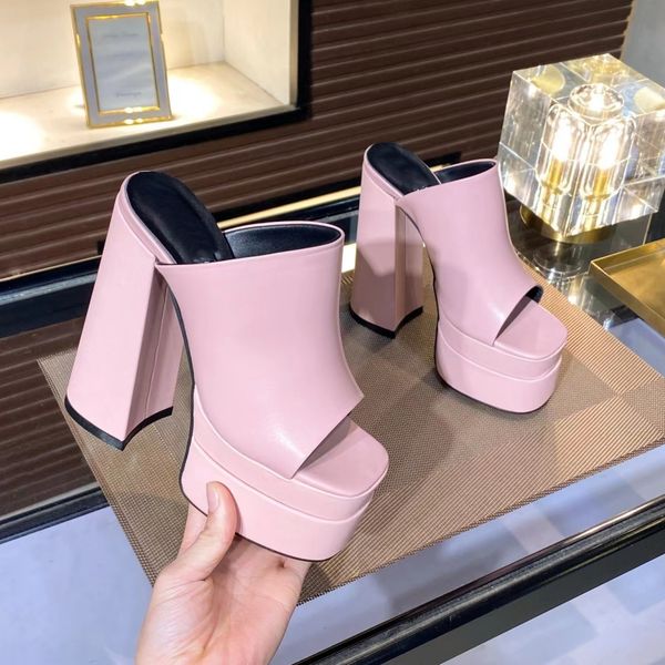 slippers real leather shoes open toe sandals square heels designer factory 15cm high heel square head womens slippers summer flip-flop beach, Black
slippers real leather shoes open toe sandals square heels designer factory 15cm high heel square head womens slippers summer flip-flop beach, Black