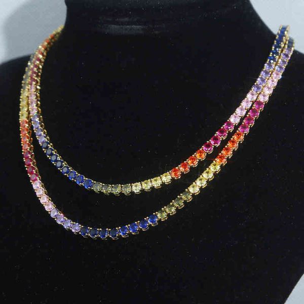 rainbow full 4mm cz paved tennis chain choker necklaces for women charm gold color hip hop fashion wedding jewelry, Silver
rainbow full 4mm cz paved tennis chain choker necklaces for women charm gold color hip hop fashion wedding jewelry, Silver