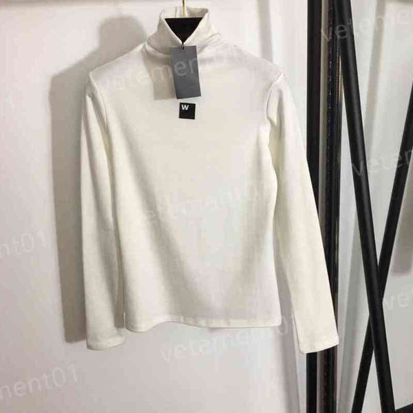 women long sleeve t-shirt wang letter print turtleneck t-shirt warm plus fleece thickening bottoming shirts luxury designer womens clothing, White
women long sleeve t-shirt wang letter print turtleneck t-shirt warm plus fleece thickening bottoming shirts luxury designer womens clothing, White