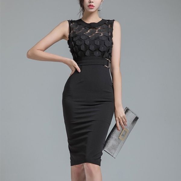 summer women dress vintage black patchwork hollow out formal party dress bodycon office lady work dress y200418, Black;pink
summer women dress vintage black patchwork hollow out formal party dress bodycon office lady work dress y200418, Black;pink