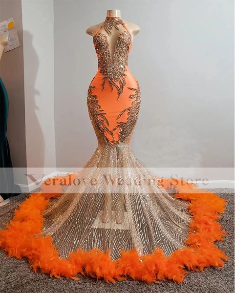 newly orange mermaid prom dress with feathers 2022 sequins beading evening gowns for women party, Black
newly orange mermaid prom dress with feathers 2022 sequins beading evening gowns for women party, Black