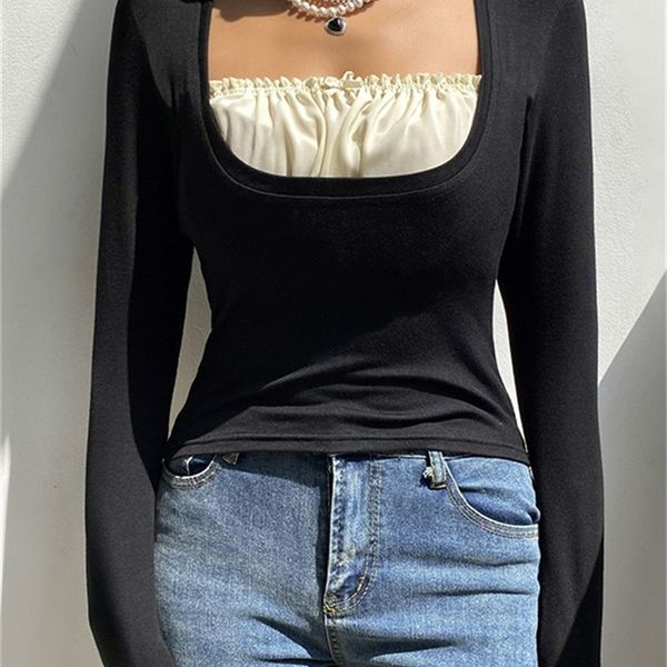 vintage patchwork slim tee long sleeves square collar retro casual tshirts aesthetic korean chic autumn cloth cuteandpsycho 220809, White
vintage patchwork slim tee long sleeves square collar retro casual tshirts aesthetic korean chic autumn cloth cuteandpsycho 220809, White