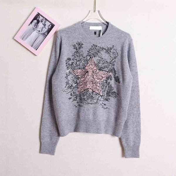 women's knits tees autumn and winter lazy style simple embroidery five pointed star loose thin round neck pullover knitted cashmere gre, White
women's knits tees autumn and winter lazy style simple embroidery five pointed star loose thin round neck pullover knitted cashmere gre, White