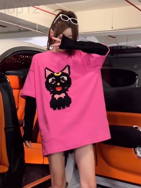 women's t-shirt designer chaopai 22 early spring new mosaic cat pattern stitching black sleeve fake two casual long t-shirts llit, White
women's t-shirt designer chaopai 22 early spring new mosaic cat pattern stitching black sleeve fake two casual long t-shirts llit, White
