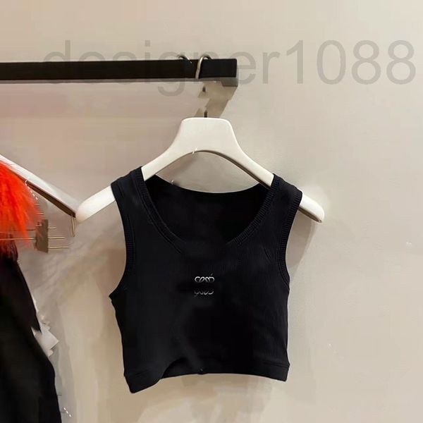 women's tanks & camis designer 22 spring / summer low crew neck embroidery pattern casual close fitting black and white short bottomed
women's tanks & camis designer 22 spring / summer low crew neck embroidery pattern casual close fitting black and white short bottomed