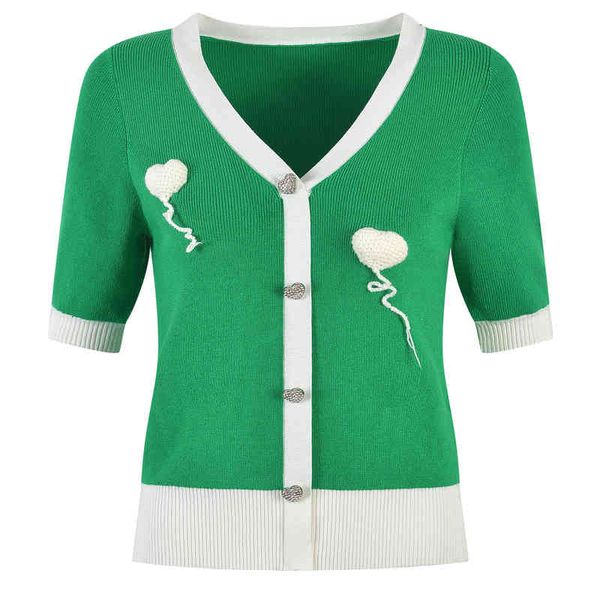 women's sweaters summer green v-neck love diamond studded sweater women's commuting french three-dimensional 9z5k, White;black
women's sweaters summer green v-neck love diamond studded sweater women's commuting french three-dimensional 9z5k, White;black
