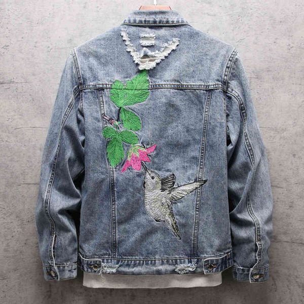 men's jackets men's slim embroidered bird denim jacket style lapel long sleeve fashion a882 f1qd, Black;brown
men's jackets men's slim embroidered bird denim jacket style lapel long sleeve fashion a882 f1qd, Black;brown